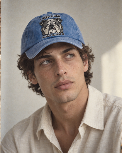 Model wearing the cap