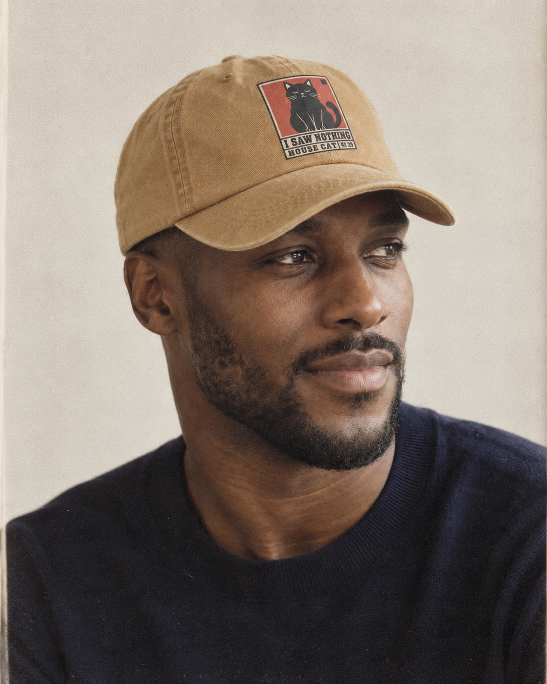 Model wearing the cap