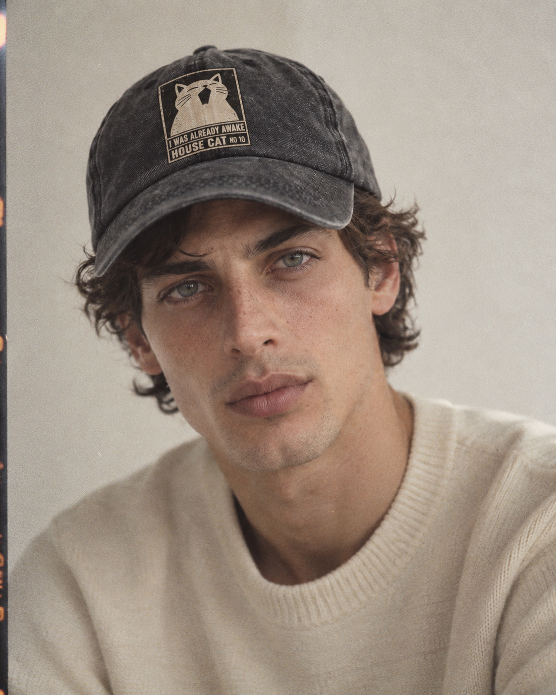 Model wearing the cap