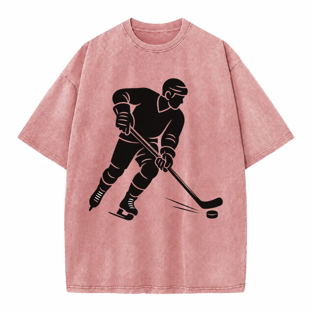 Ice hockey player shooting puck - Vintage T-shirt – Dusty Rose(Rose)