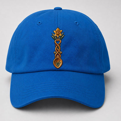 Welsh Love Spoon Carved For Friendship Uk Culture Heritage Baseball Cap – Blue