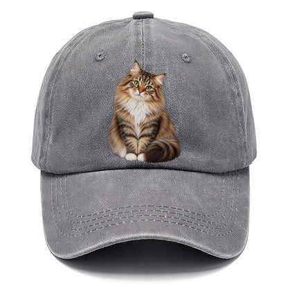 Siberian Seated Portrait Realistic Cat Portrait Classic Cap – Urban Haze