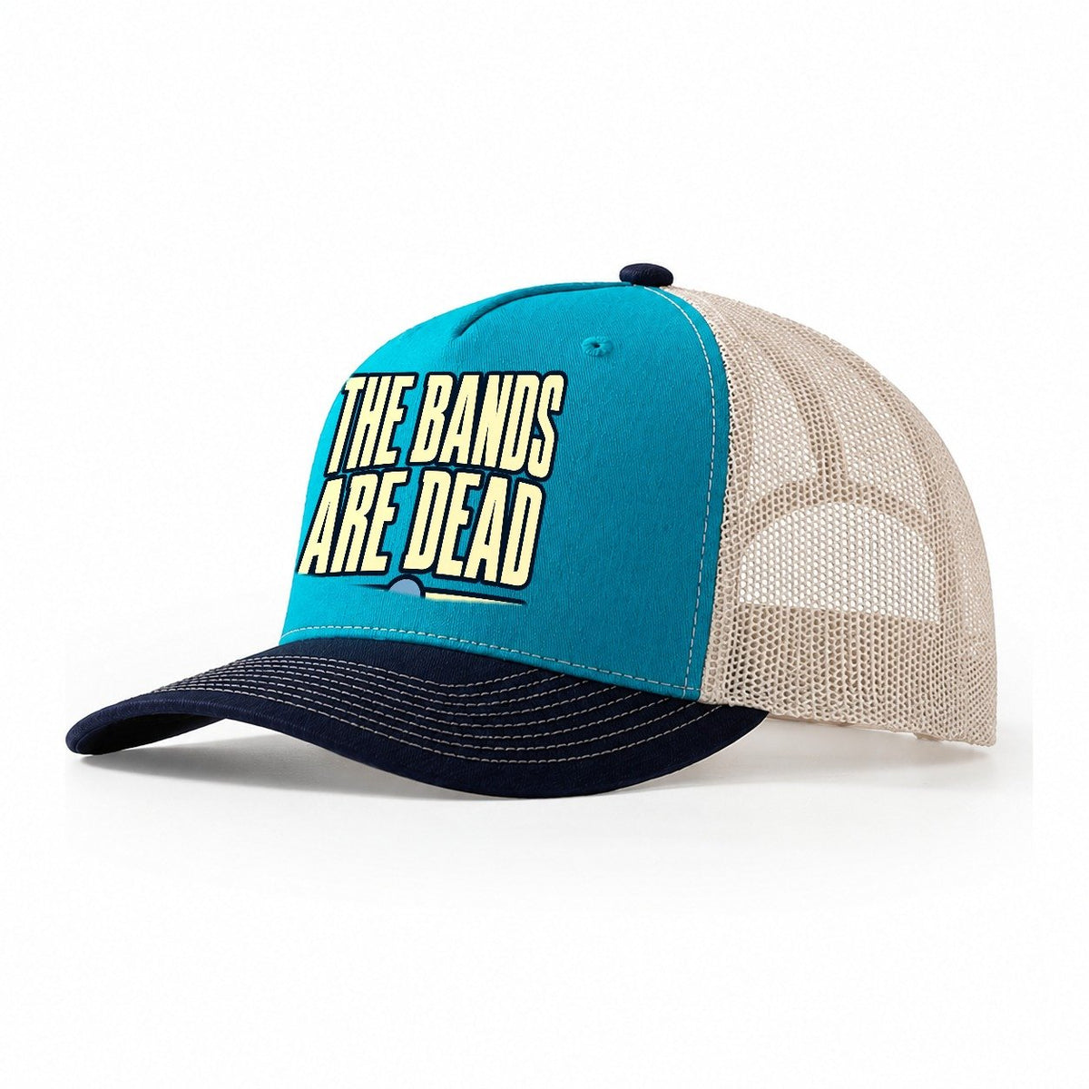 The Bands Are Dead Amateur Radio Trucker Hat – Teal Navy