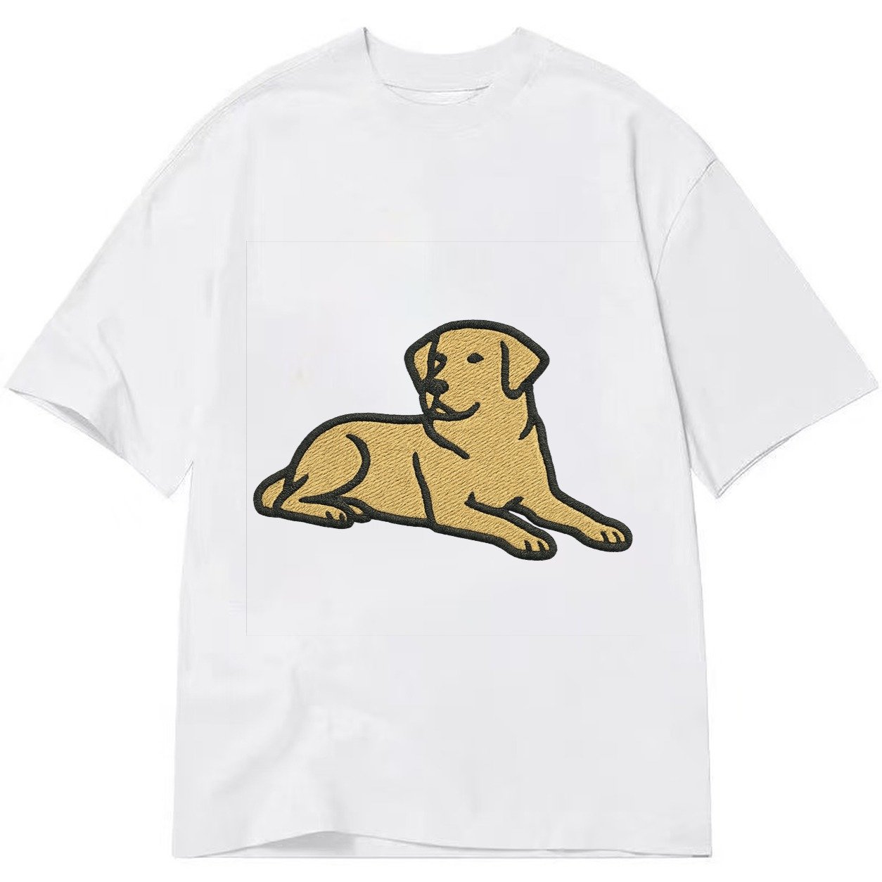 Labrador Retriever Yellow Lab Relaxed Lying Down With Head U Classic T-shirt – White
