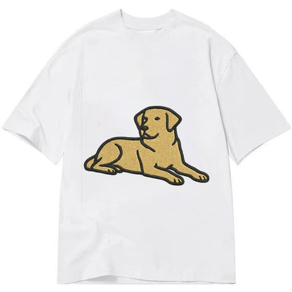 Labrador Retriever Yellow Lab Relaxed Lying Down With Head U Classic T-shirt – White