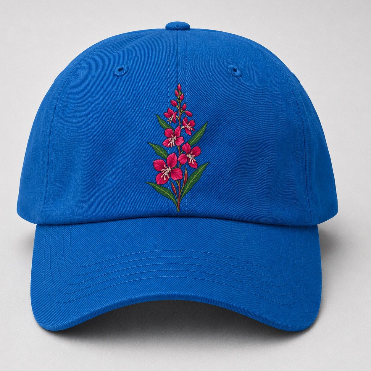 Yukon Fireweed Spike Canada Cultural Icons Baseball Cap – Blue