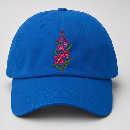 Yukon Fireweed Spike Canada Cultural Icons Baseball Cap – Blue