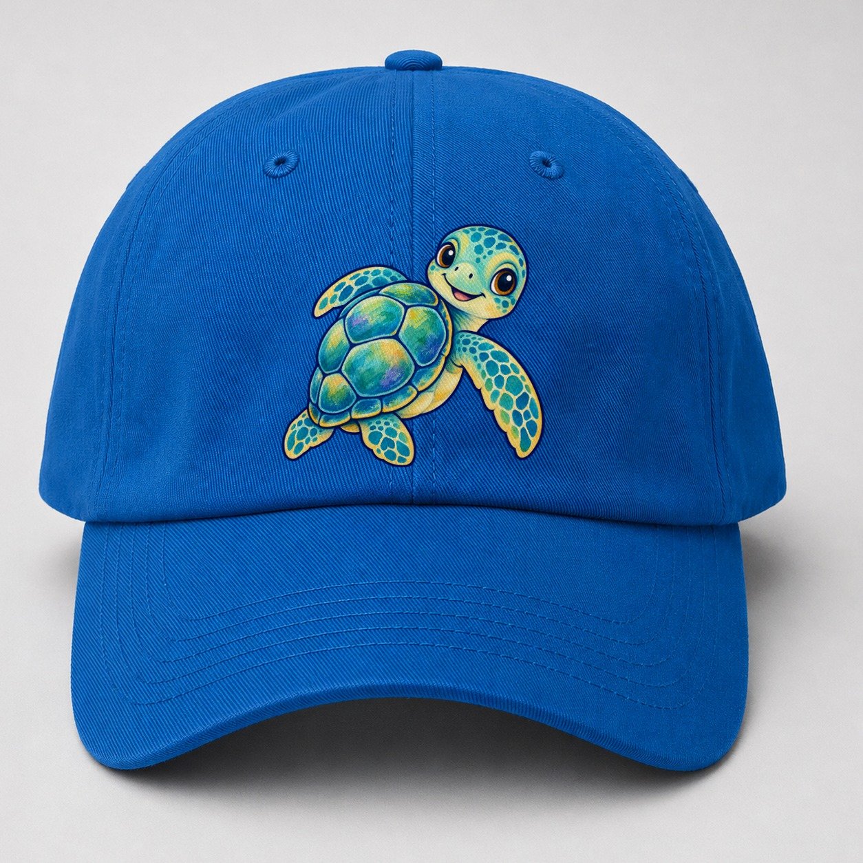 Sea Turtle Shell Turn Sea Sprite Baseball Cap – Blue