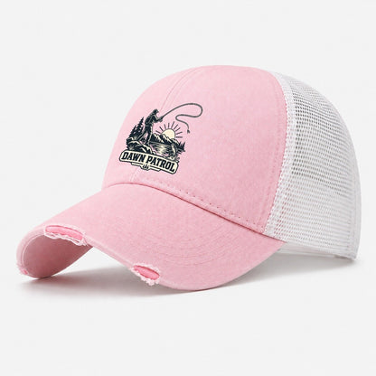 Dawn Patrol Angler Fishing Elegant Washed Trucker Hat – Light Pink