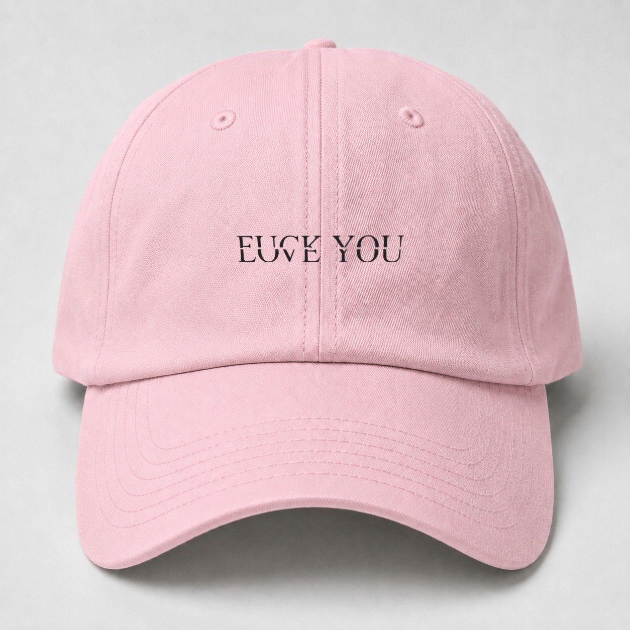 Fuck Love You Baseball Cap – Pink