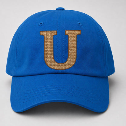 Woven Tweed U Monogram Baseball Cap – Blue