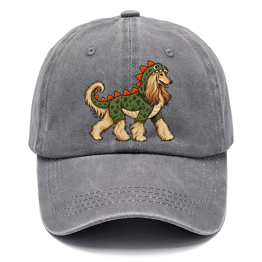 One Afghan Hound In Halloween Costume Dinosaur Costume With Soft Felt Spikes Down The Back Halloween Dog Parade Classic Cap – Urban Haze
