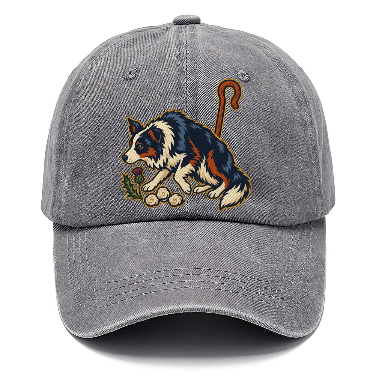 Shepherd Crook Sheepdog And Wool Sprig Uk Culture Heritage Classic Cap – Urban Haze