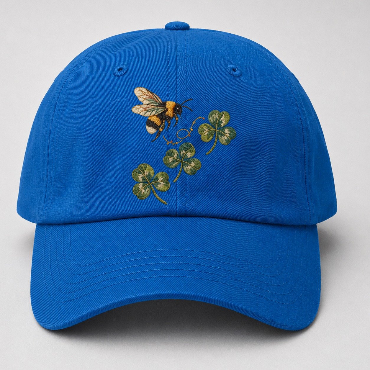 Bumblebee Three Clover Rise Gentle Wild Baseball Cap – Blue