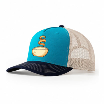 Lathe Bowl Silhouette Woodworking Trucker Hat – Teal Navy