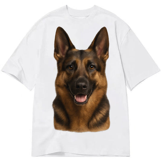 German Shepherd Portrait Classic T-shirt – White