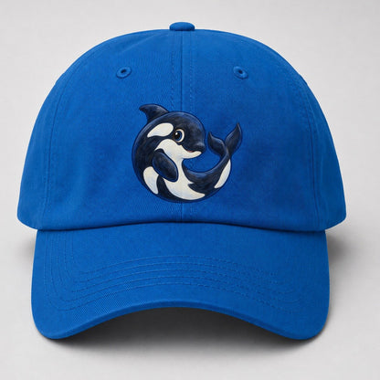 Orca Moon Curl Sea Sprite Baseball Cap – Blue