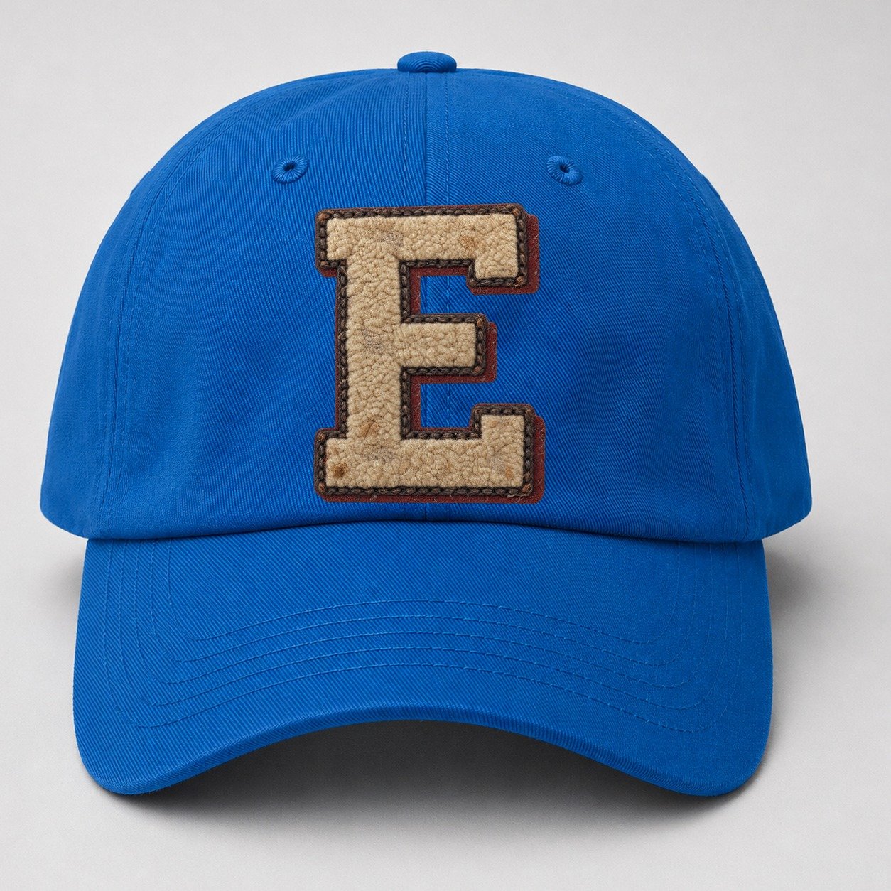 Varsity Chenille E Monogram Baseball Cap – Blue