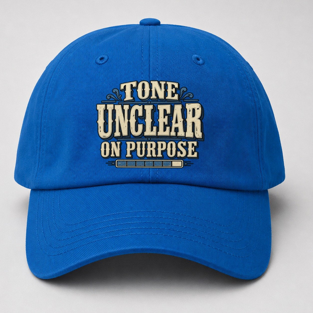 Tone Unclear On Purpose American Wit Baseball Cap – Blue