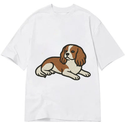 Cavalier King Charles Spaniel Blenheim Relaxed Lying Down Wi Classic T-shirt – White