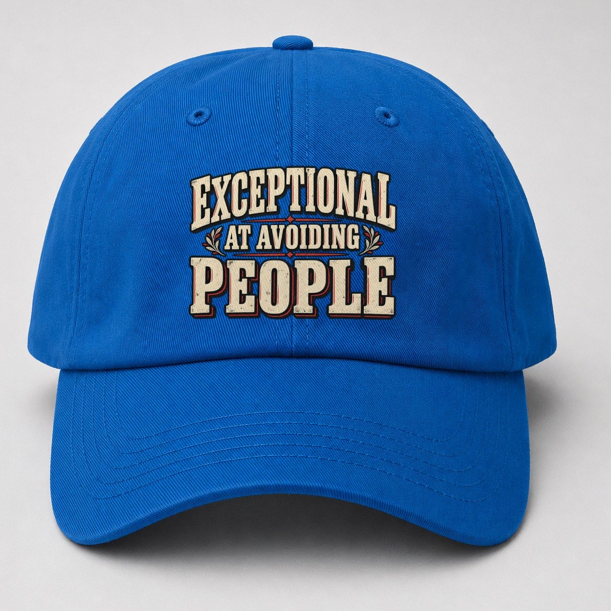 Exceptional At Avoiding People American Wit Baseball Cap – Blue