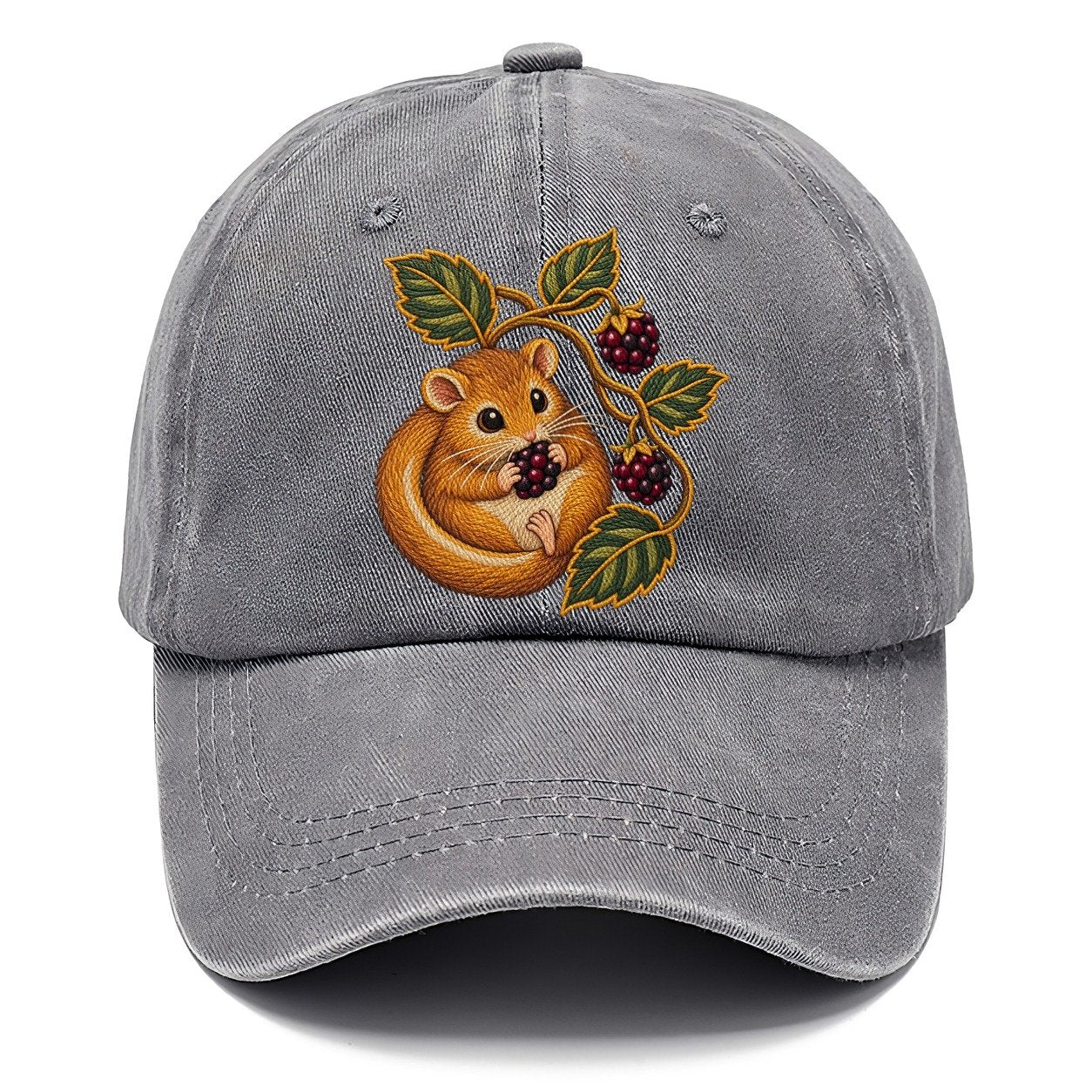 British Hedgerow Dormouse And Blackberries Uk Culture Heritage Classic Cap – Urban Haze