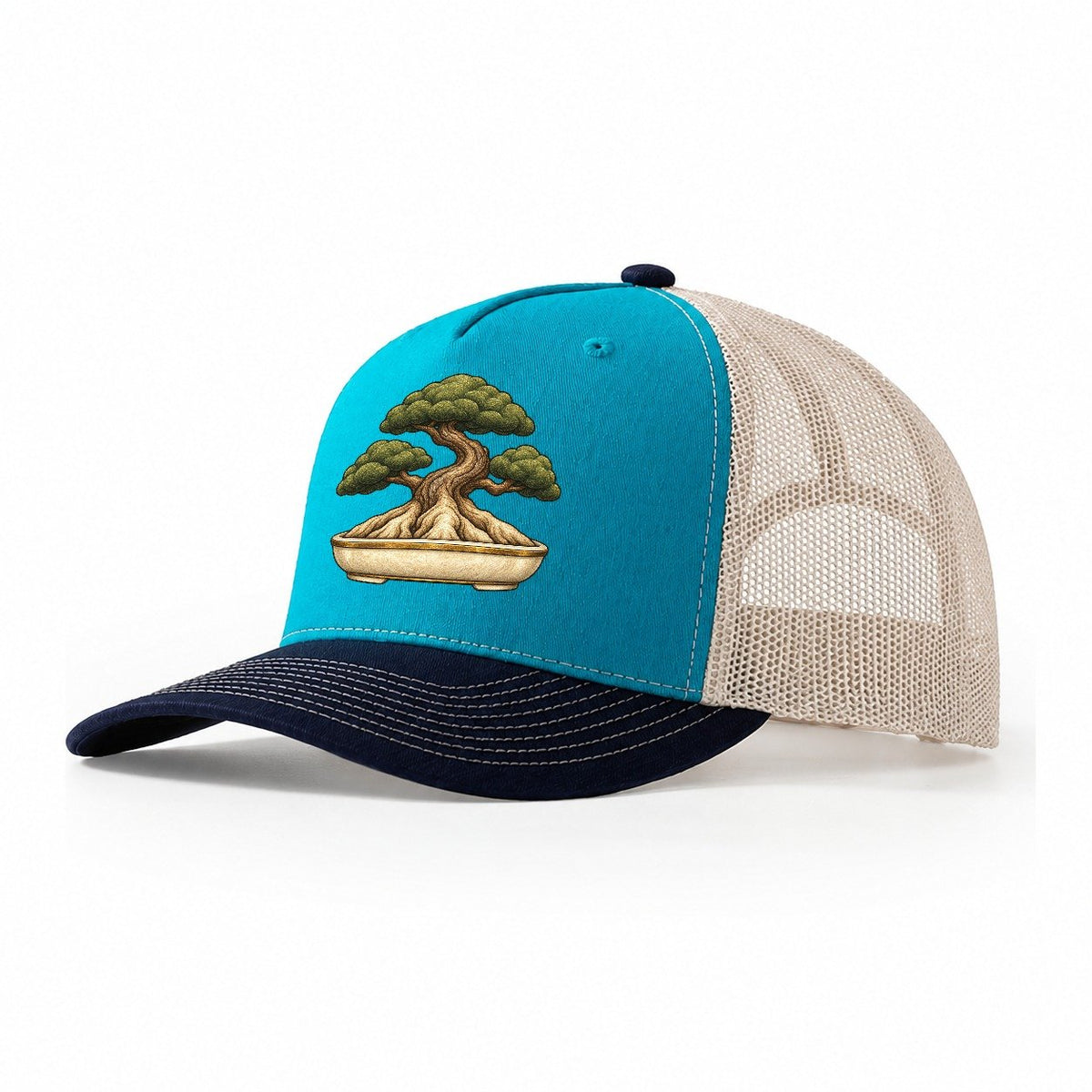 Exposed Nebari Specimen Bonsai Trucker Hat – Teal Navy