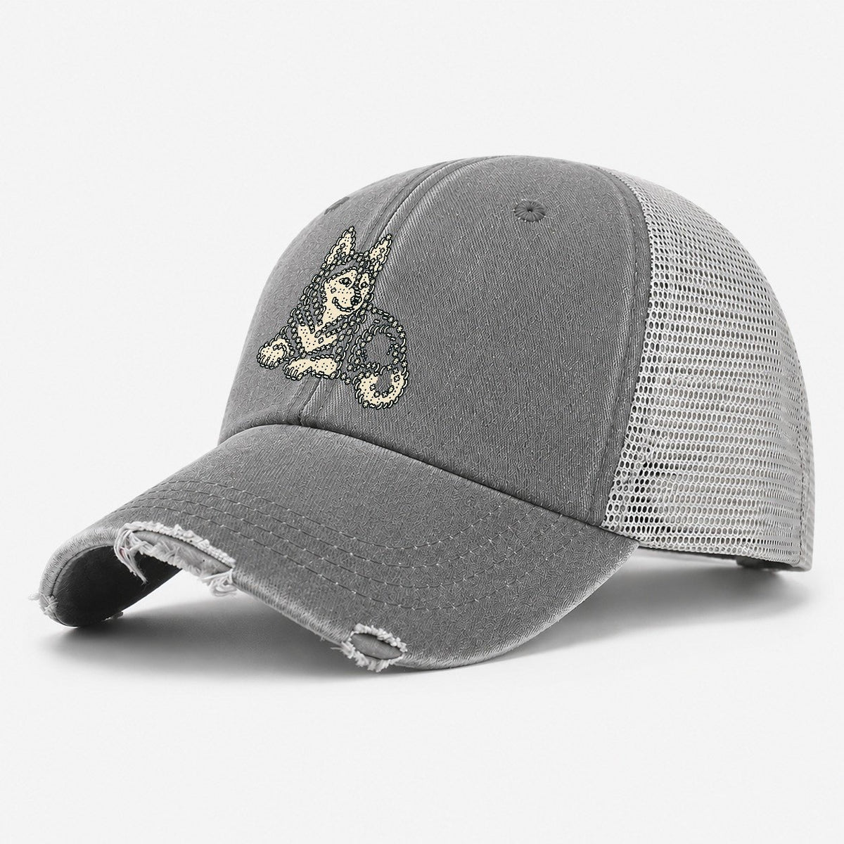 Husky Rest Washed Trucker Hat – Grey