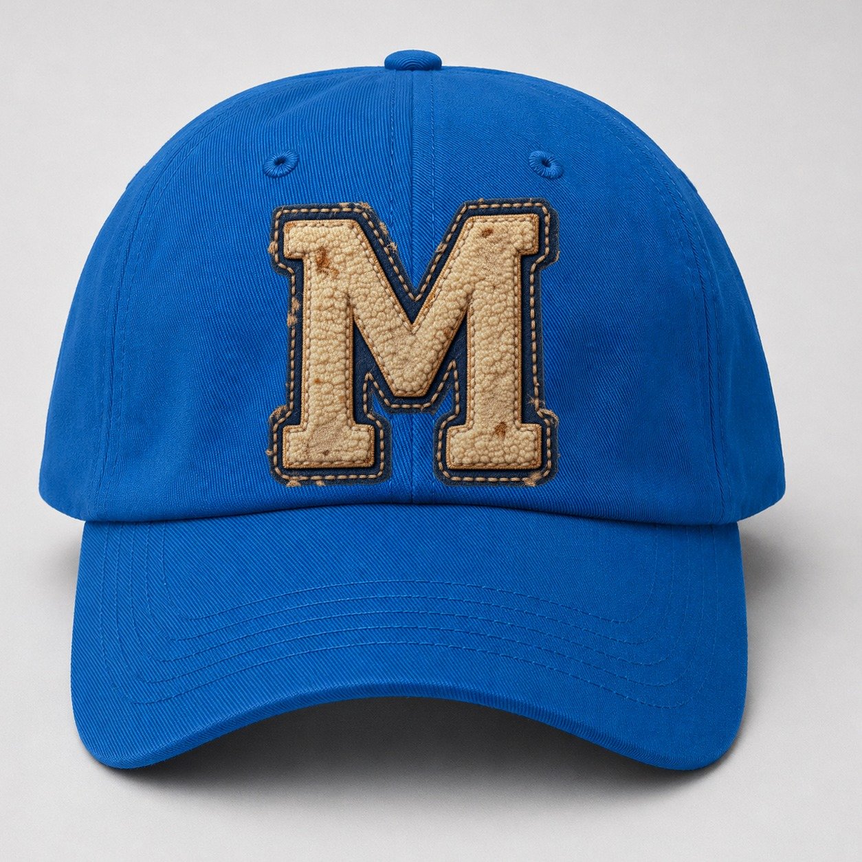 Varsity Chenille M Monogram Baseball Cap – Blue