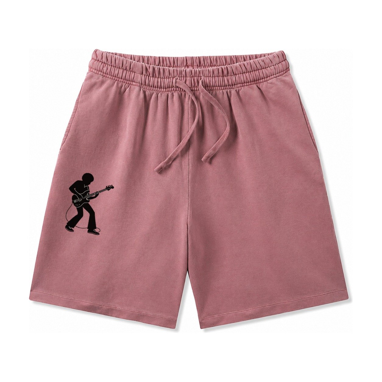 Bass Guitarist Slap Technique Washed Shorts – Burgundy