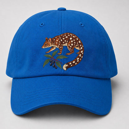 Spotted Tail Quoll And Mountain Pepper Berries Australia Cultural Icons Baseball Cap – Blue