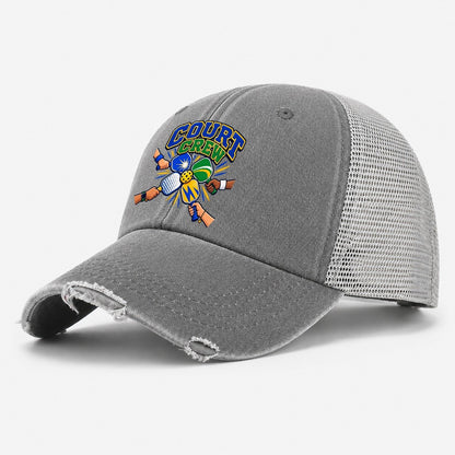 Court Crew Pickleball Life Washed Trucker Hat – Grey