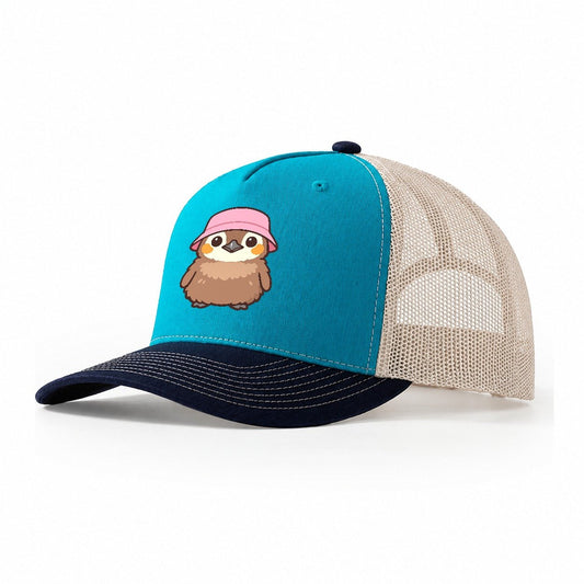 Baby King Penguin Trucker Hat – Teal Navy