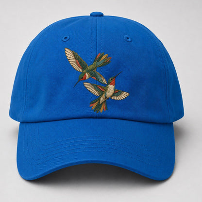 Crosswind Hummingbird Pair Gentle Wild Baseball Cap – Blue
