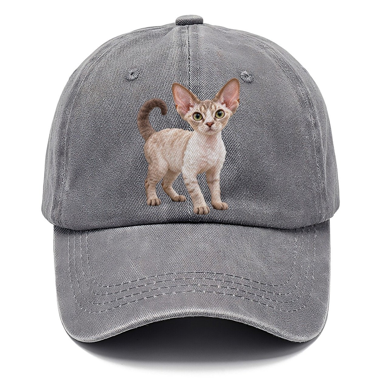Devon Rex Standing Three Quarter Realistic Cat Portrait Classic Cap – Urban Haze