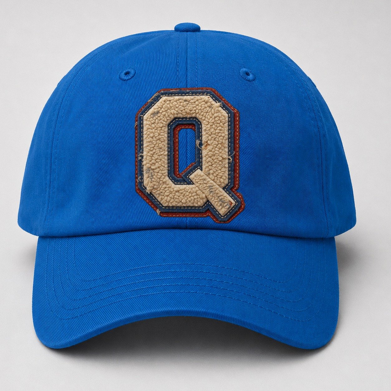 Varsity Chenille Q Monogram Baseball Cap – Blue
