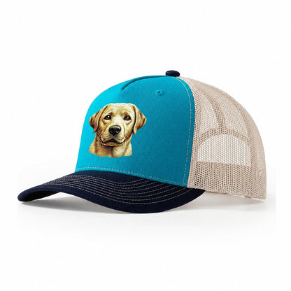 Labrador Retriever Trucker Hat – Teal Navy
