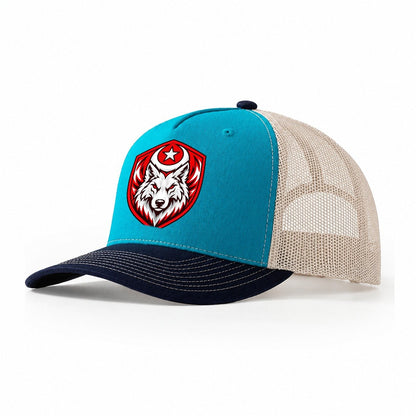Turkey Minimal Emblem Country Logos Trucker Hat – Teal Navy