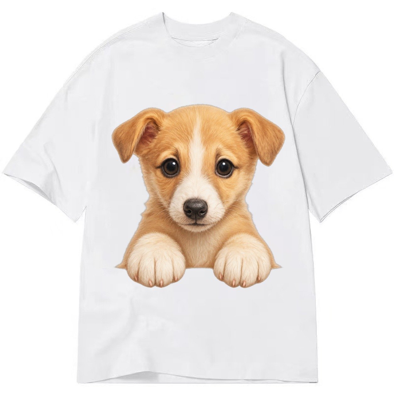 Whippet Fawn Colored Design Classic T-shirt – White
