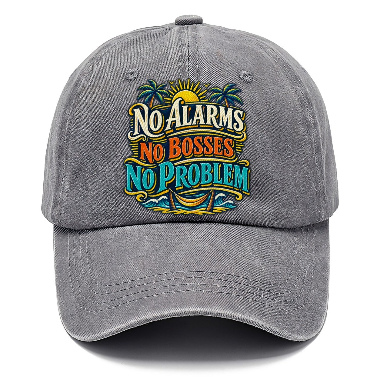 No Alarms No Bosses No Problem Retired Living Classic Cap – Urban Haze