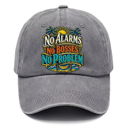 No Alarms No Bosses No Problem Retired Living Classic Cap – Urban Haze