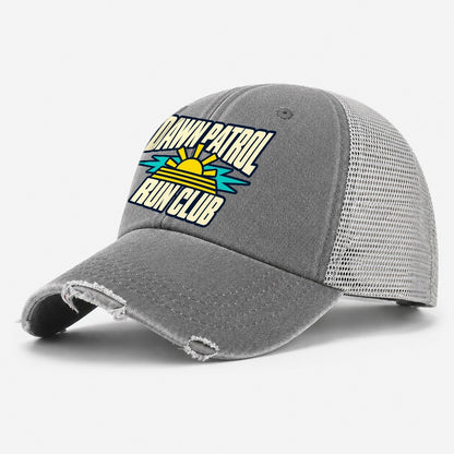 Dawn Patrol Run Club 90S Running Clubs Washed Trucker Hat – Grey