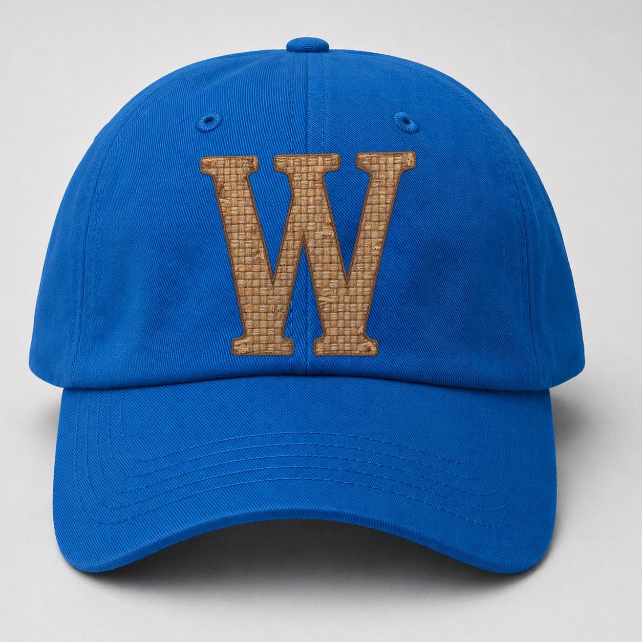 Woven Tweed W Monogram Baseball Cap – Blue