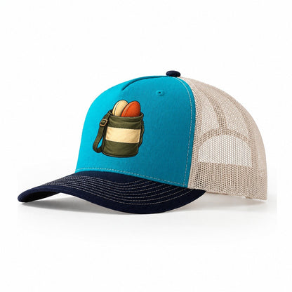 Course Bag With Standing Discs Disc Golf Trucker Hat – Teal Navy