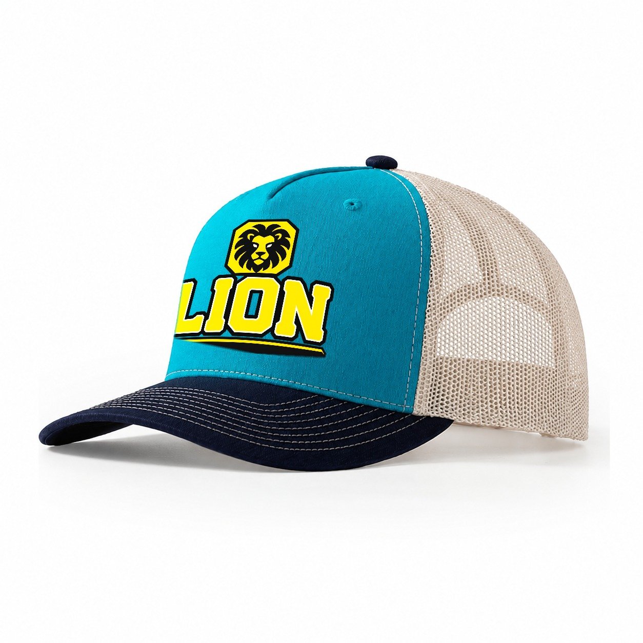 Lion Full Power Heavy Duty Trucker Hat – Teal Navy