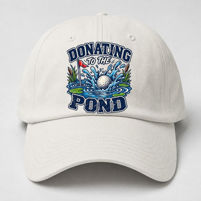Donating To The Pond Golf Life Baseball Cap – Off White