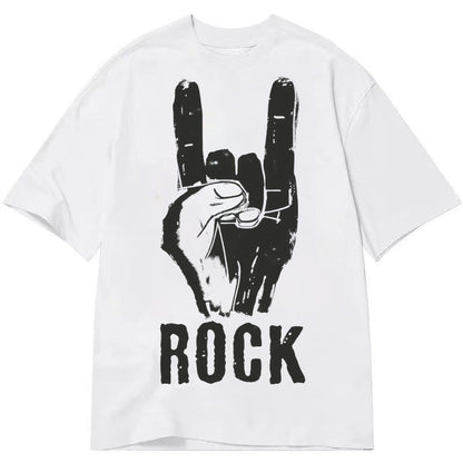 Hand Horn Rock N Roll Classic T-shirt – White