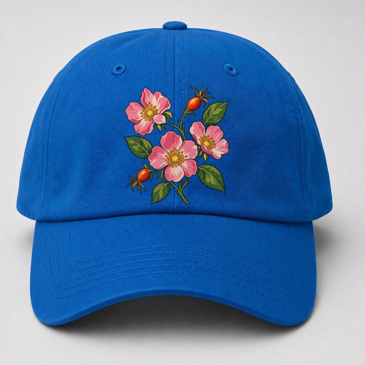 Alberta Wild Rose Canada Cultural Icons Baseball Cap – Blue
