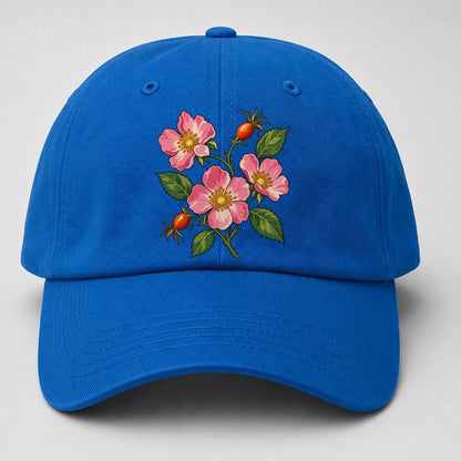 Alberta Wild Rose Canada Cultural Icons Baseball Cap – Blue