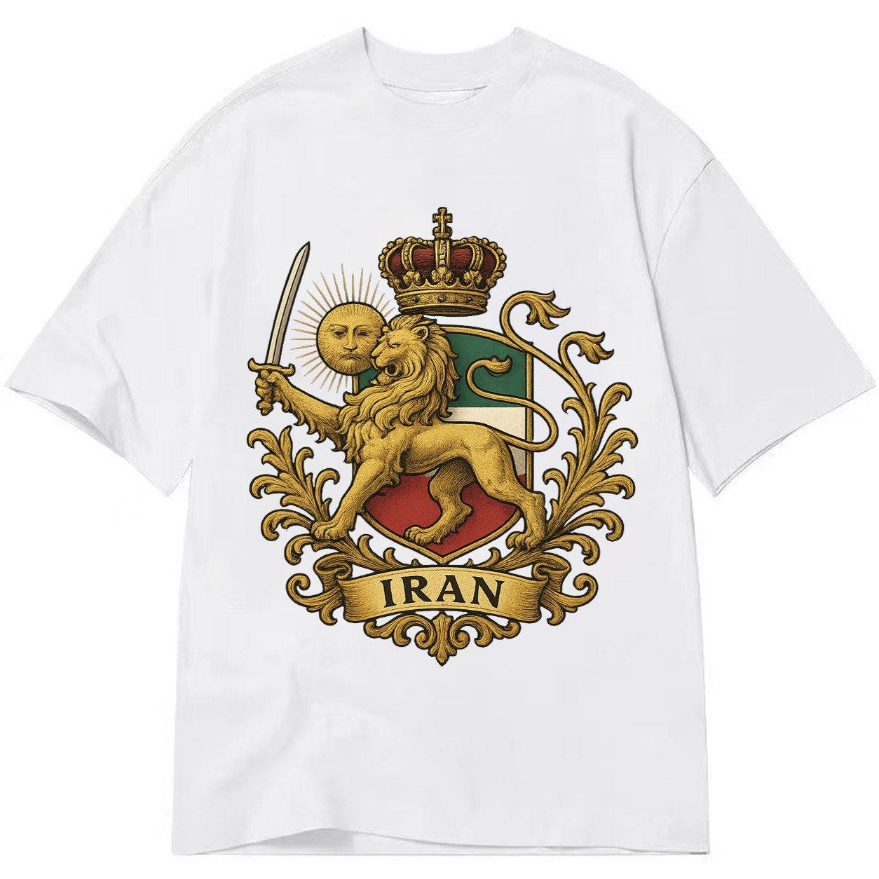 Royal Iran Coat Of Arms Classic T-shirt – White